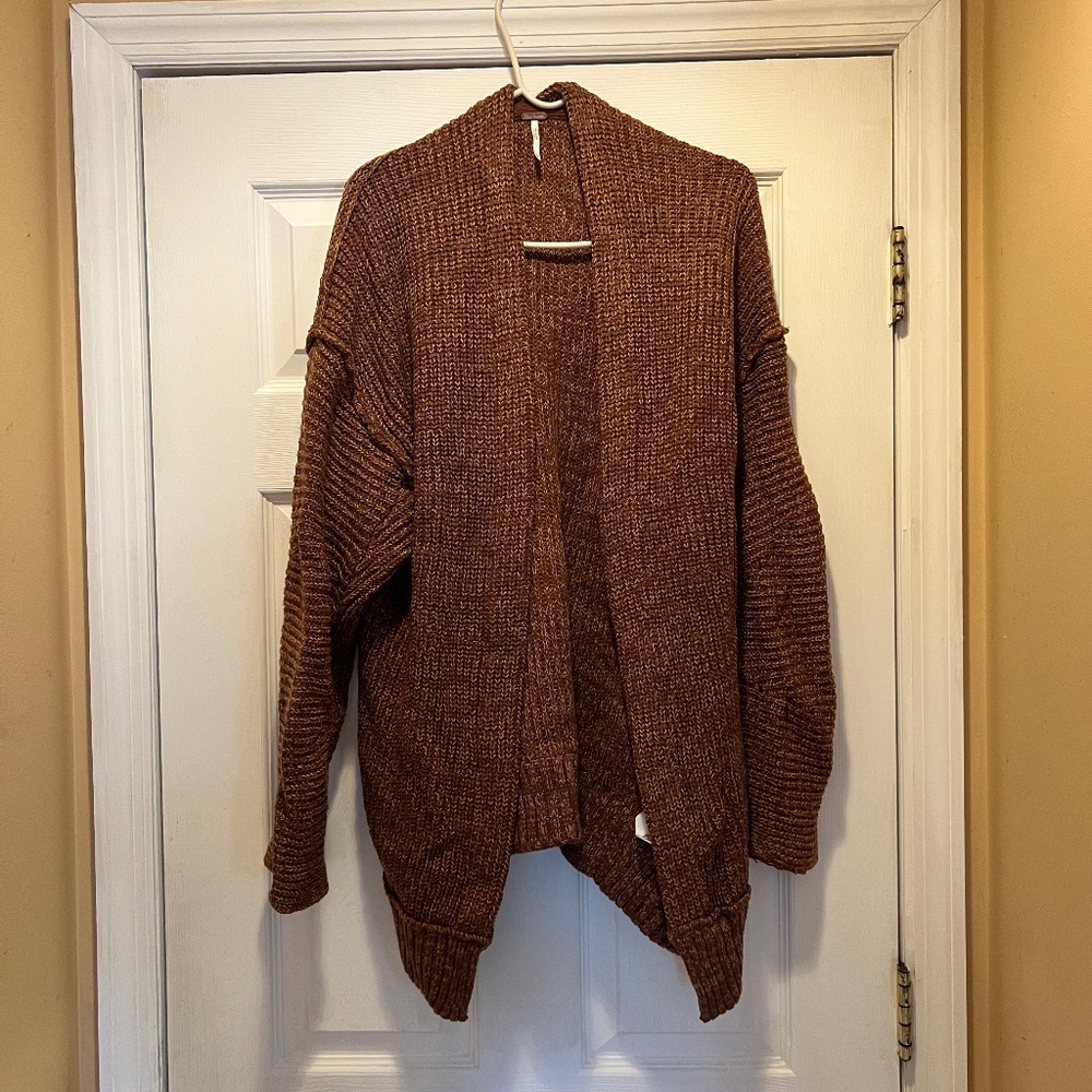 Free People brown cardigan